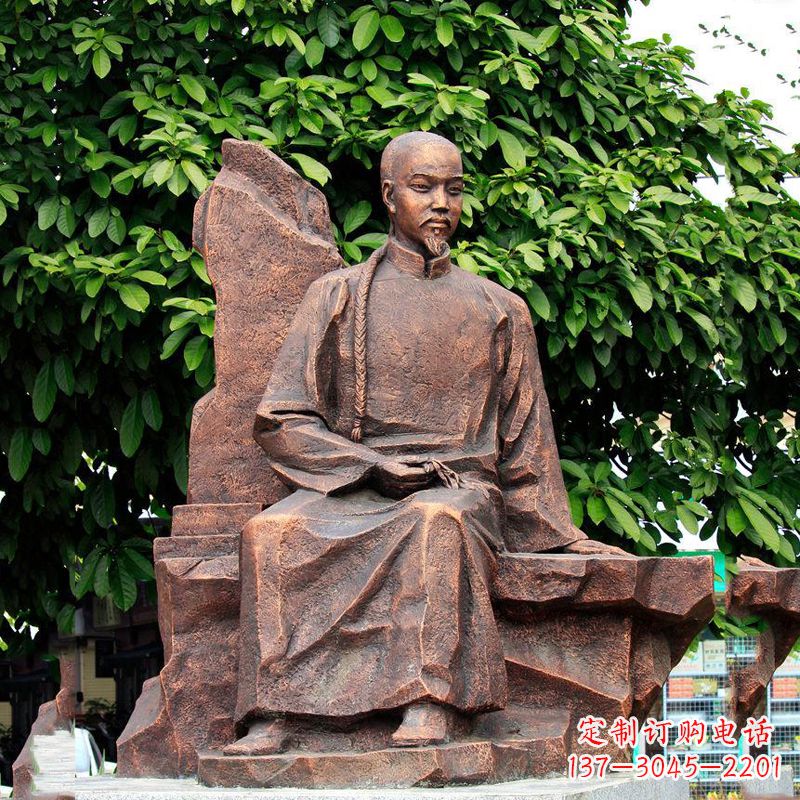 绵阳清朝名人叶天士纯铜雕像