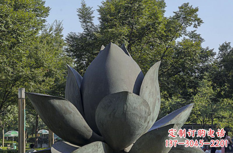 绵阳公园莲花景观铜雕
