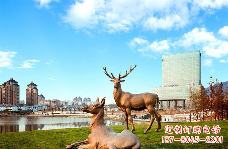 绵阳优质精美羚羊铜雕塑