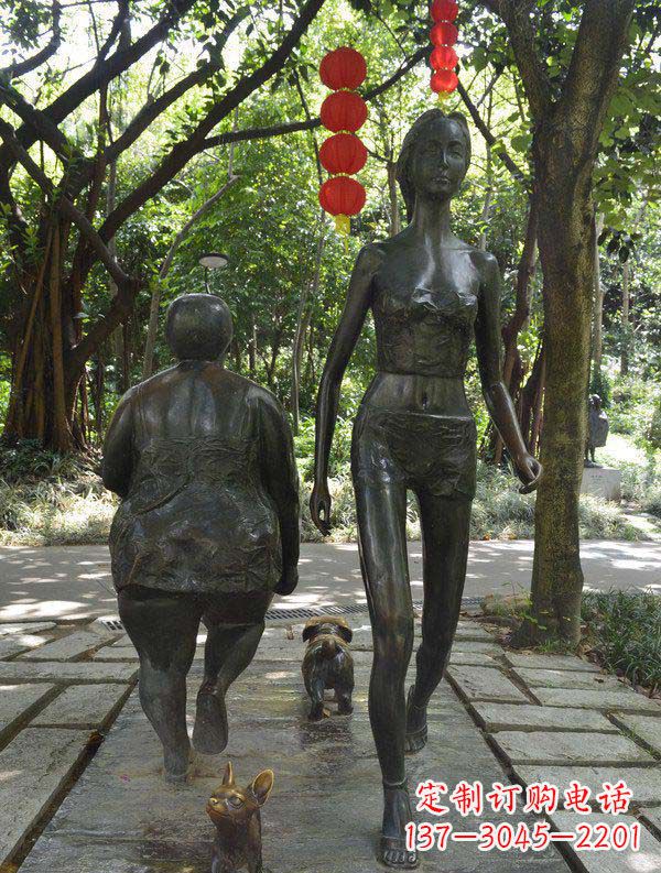 绵阳优雅的女孩铜雕塑