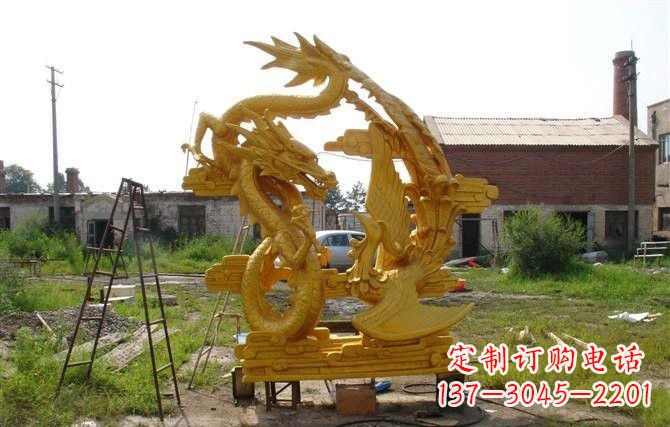 绵阳产品名称“象征吉祥,唤醒美好——中领雕塑铜雕龙凤呈祥”