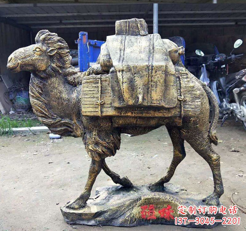 绵阳新颖华丽的骆驼铜雕定制