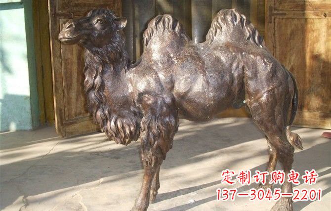 绵阳静谧与动感并存,宁州中领雕塑定制骆驼铜雕