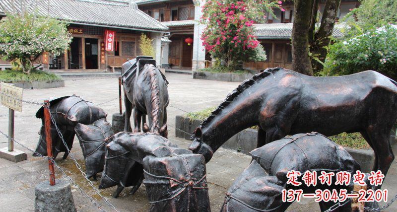 绵阳公园马动物铜雕 (7)
