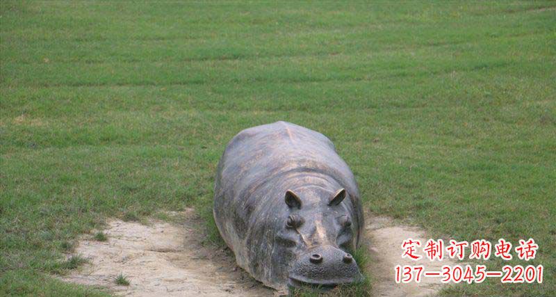 绵阳铜雕河马雕塑
