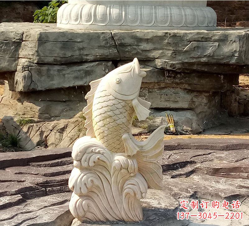 绵阳室外公园鲤鱼石雕装饰