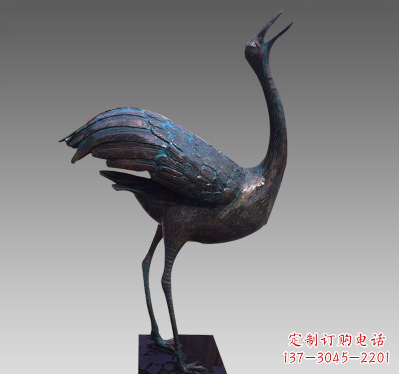绵阳青铜雕刻仙鹤翱翔