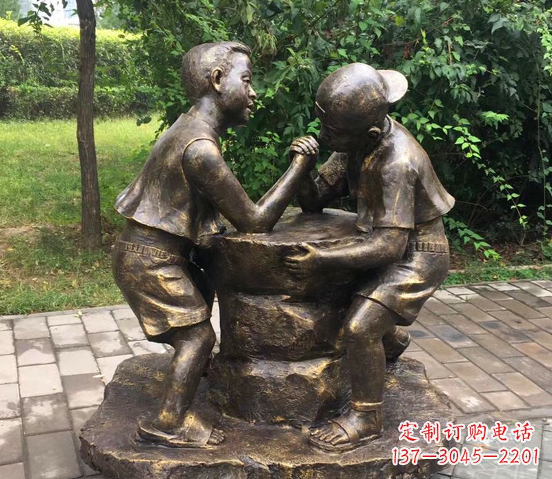 绵阳童心盎然儿童铜雕