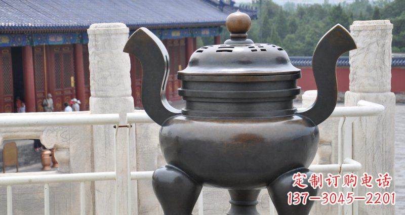 绵阳高雅香炉铜雕,景观雕塑装置