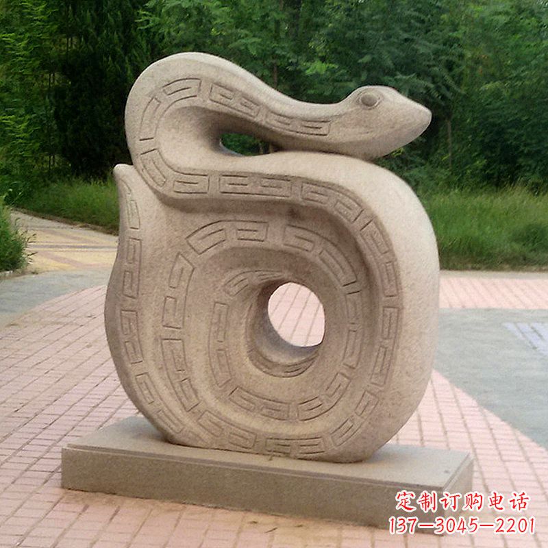 绵阳砂岩动物蛇雕塑