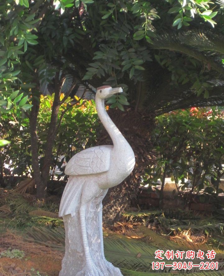 绵阳仿真丹顶鹤凝结古朴之美的石雕