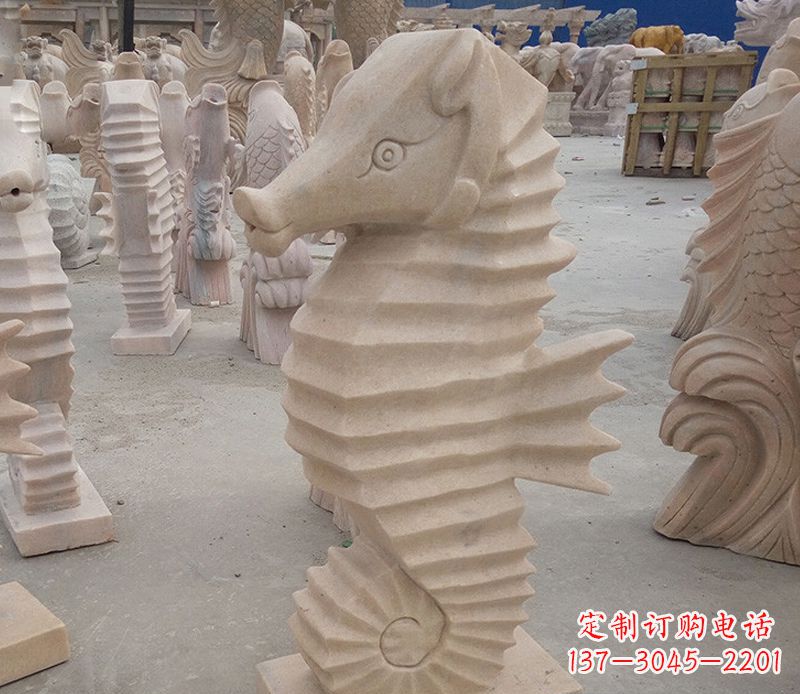 绵阳海马石雕塑——精美的艺术美学