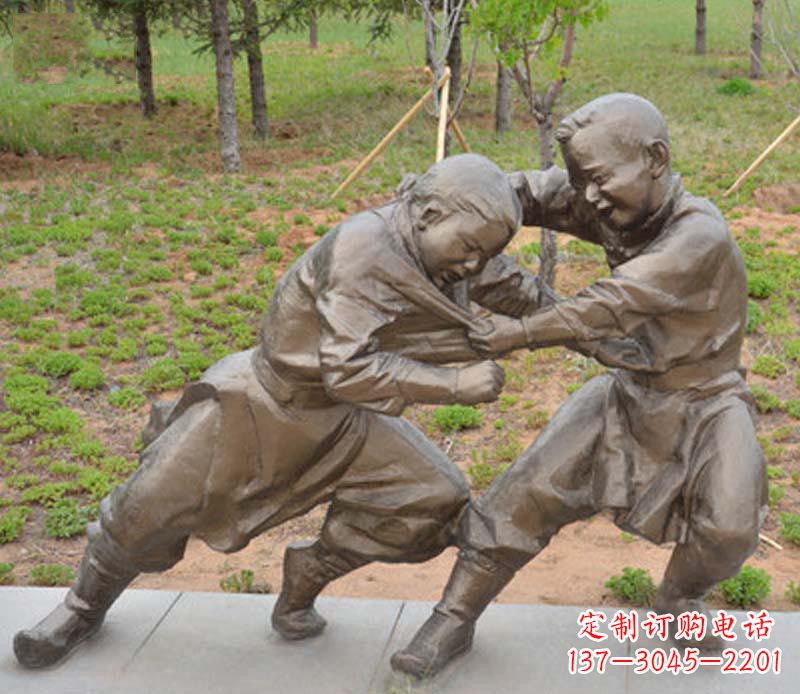 绵阳精致雕塑小男孩铜雕