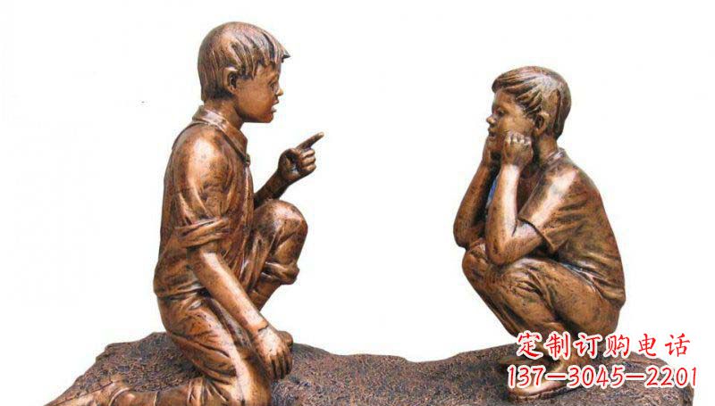 绵阳专业定制小品铜雕-尊贵的雕塑男孩