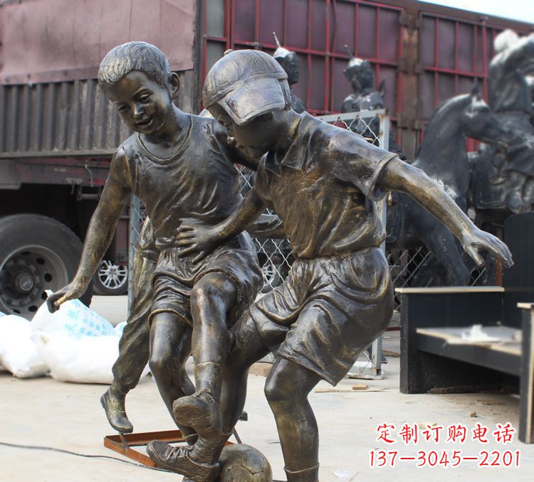 绵阳足球精美铜雕