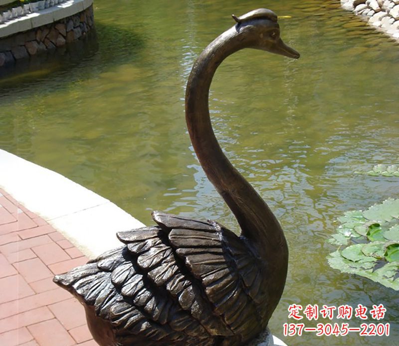 绵阳公园装饰铜天鹅喷泉雕塑