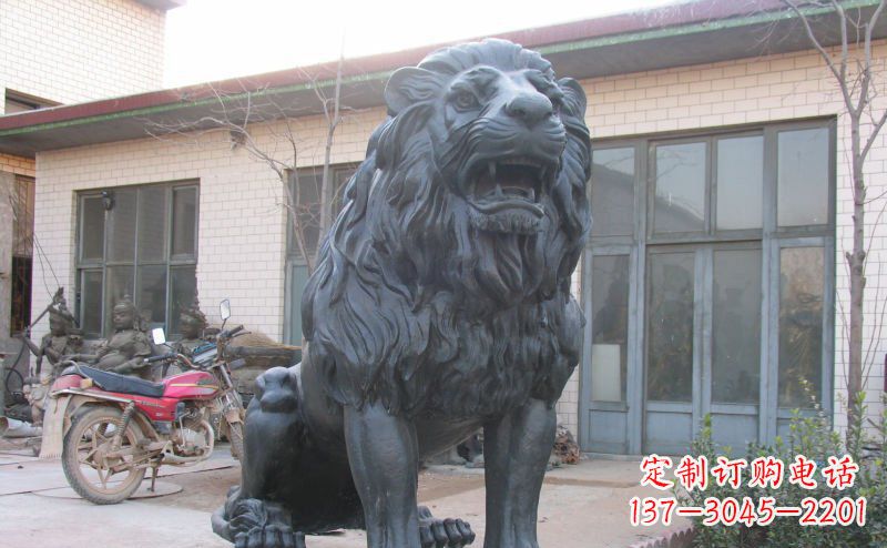 绵阳浓情西洋之王——公园外观狮子铜雕