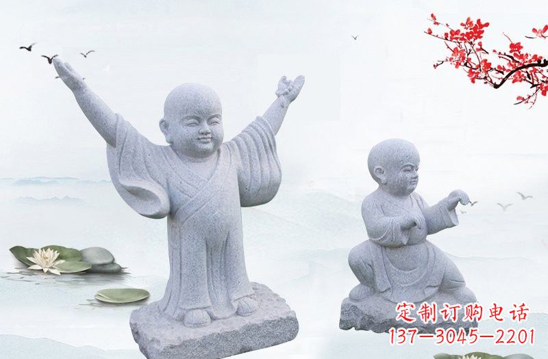 绵阳中领雕塑精美的和尚石雕