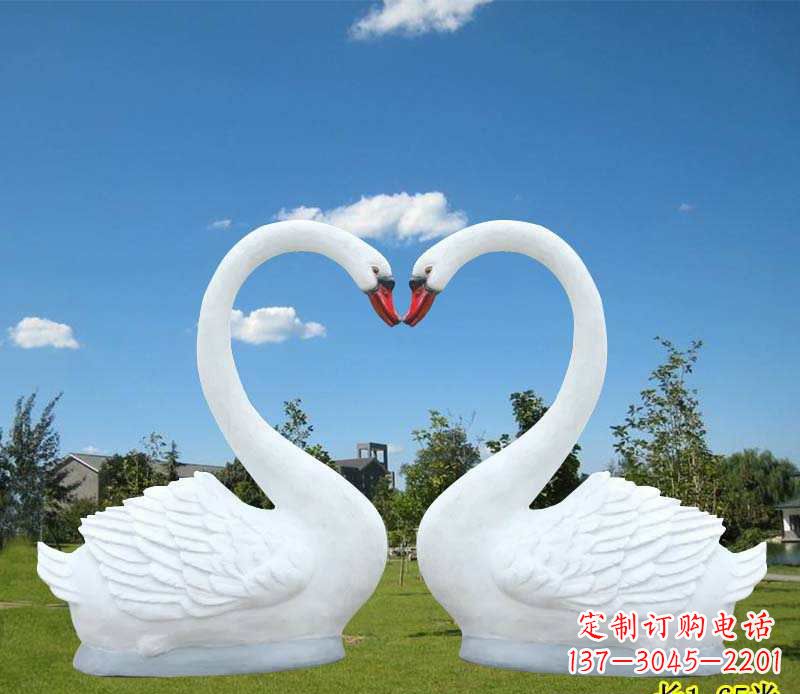 绵阳玻璃钢仿真天鹅雕塑