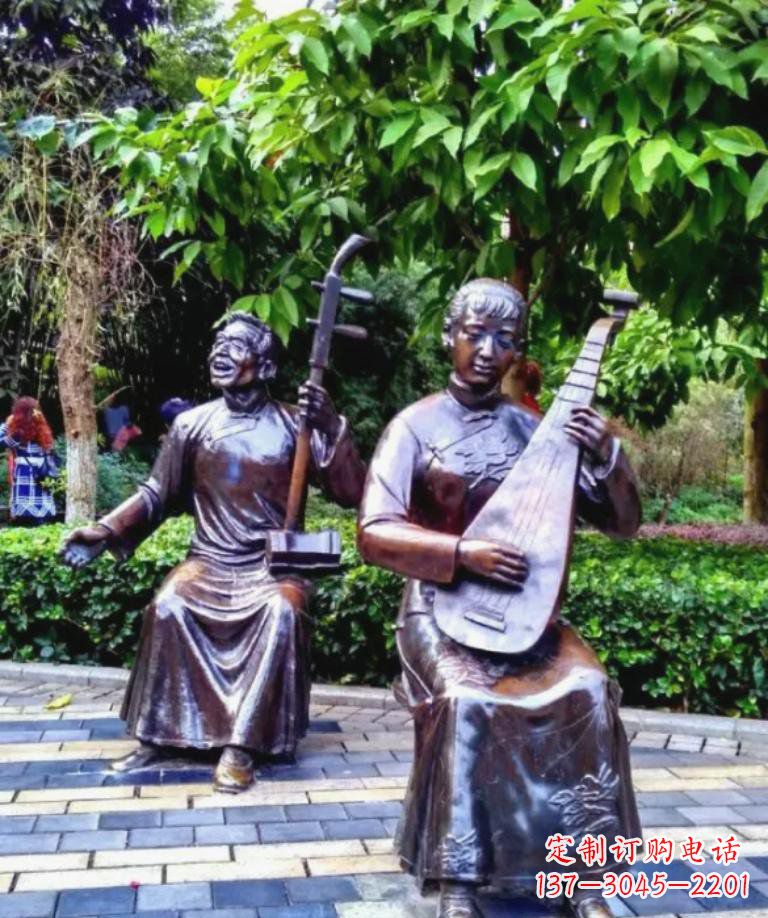 绵阳以音乐为灵感原点的二胡铜雕