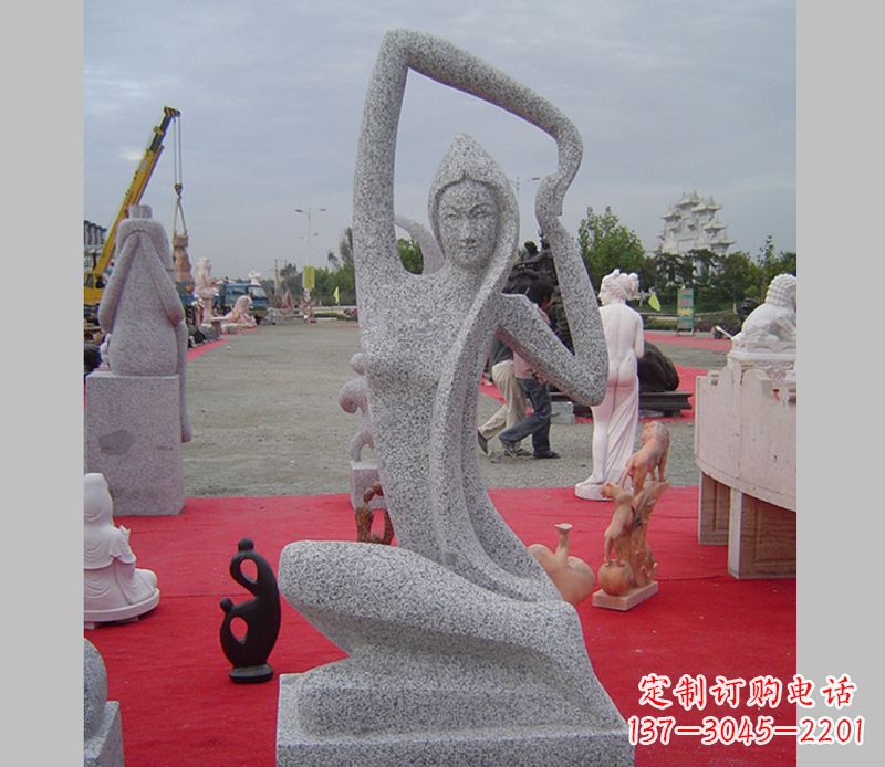 绵阳中领雕塑定制精美瑜伽美女雕塑