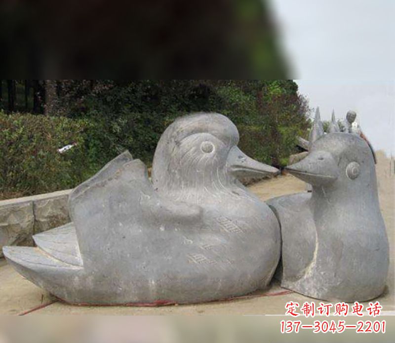 绵阳中领雕塑传统鸳鸯石雕