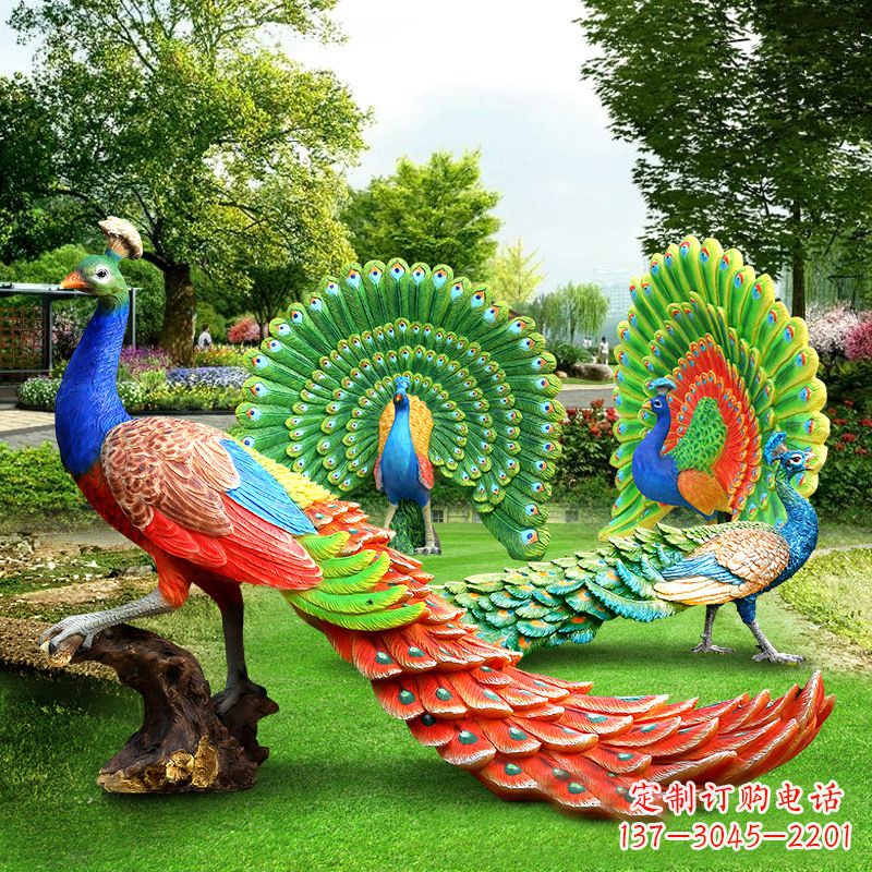 绵阳欣赏仿真孔雀雕塑