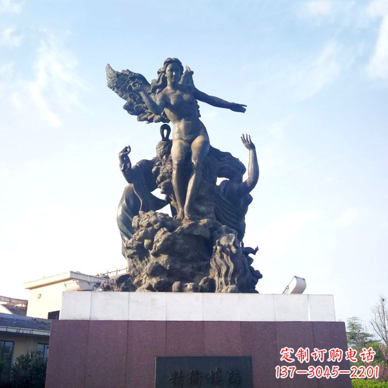 绵阳雕刻传说——精卫填海景观雕塑