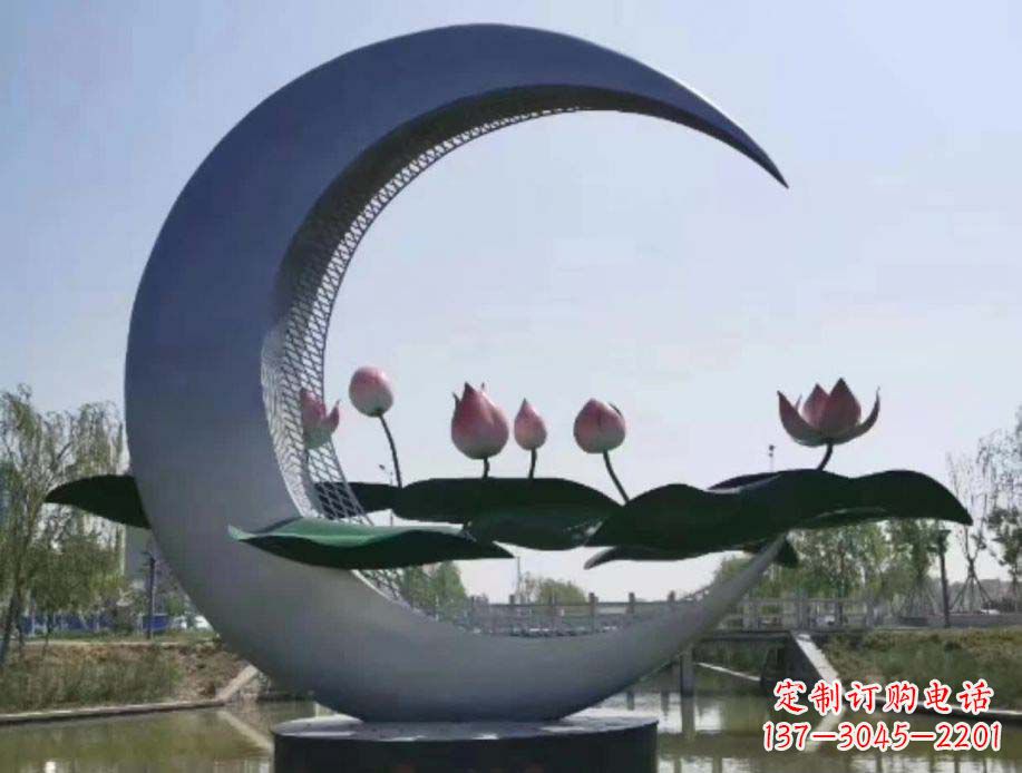 绵阳不锈钢月亮景观装饰雕塑