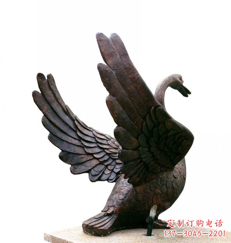 绵阳欣赏翱翔的天鹅铜雕