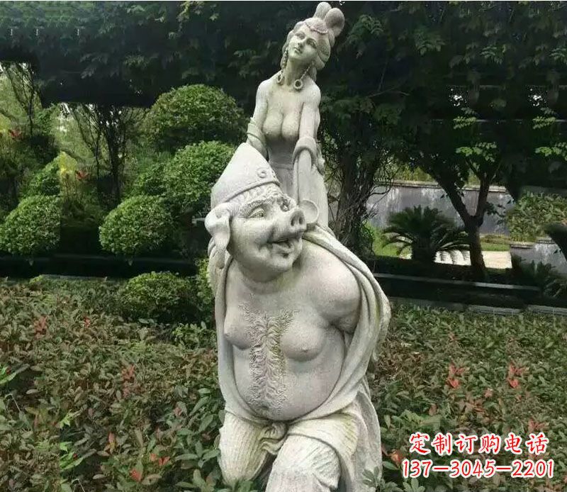 绵阳纪念猪八戒,收藏高端石雕猪八戒塑像