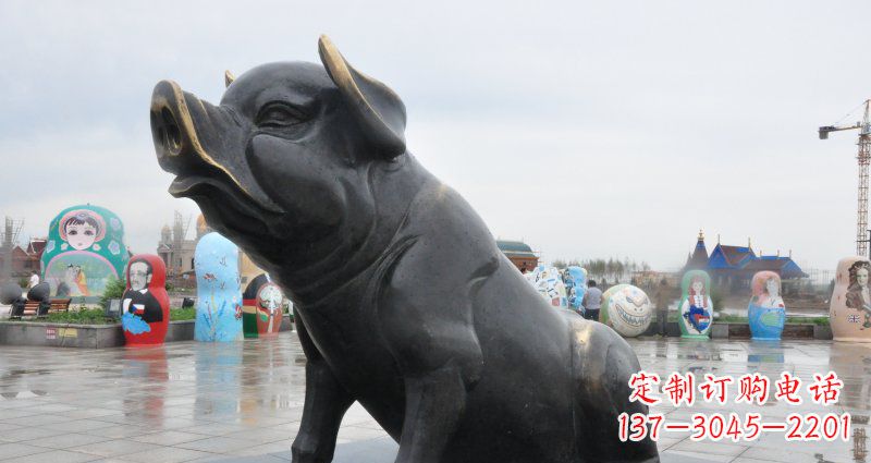 绵阳活力四射的动物铜雕塑