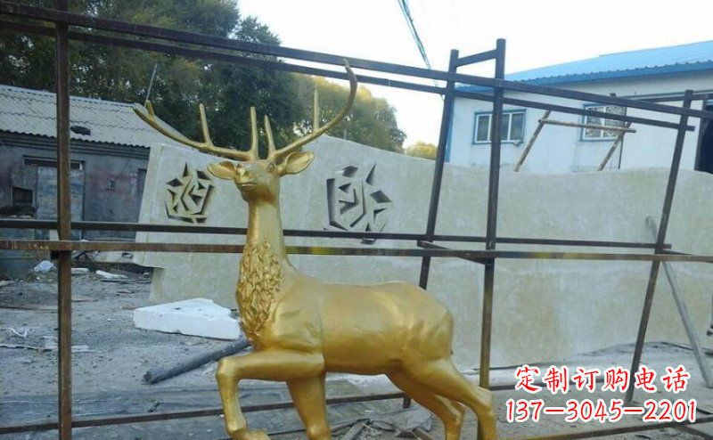 绵阳公园铸铜羚羊动物铜雕