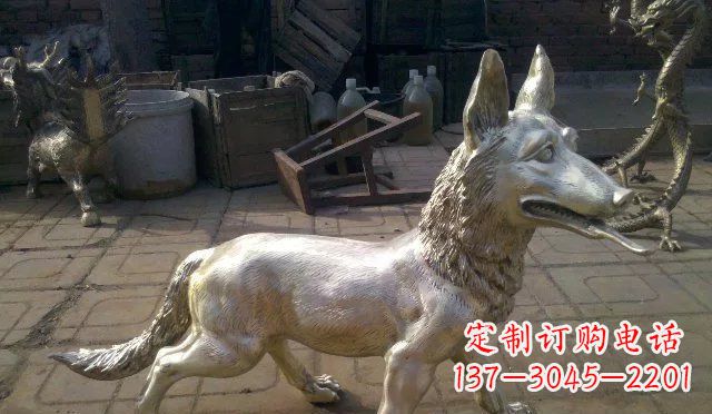 绵阳铸铜小狗动物雕塑