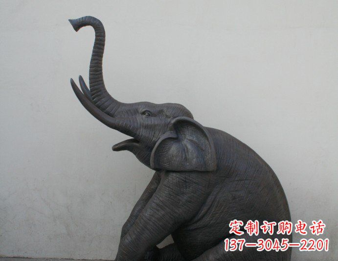 绵阳铜雕大象喷水动物塑像
