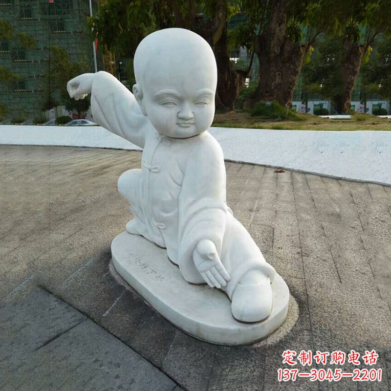 绵阳瑞士艺术家精美制作的和尚汉白玉石雕塑