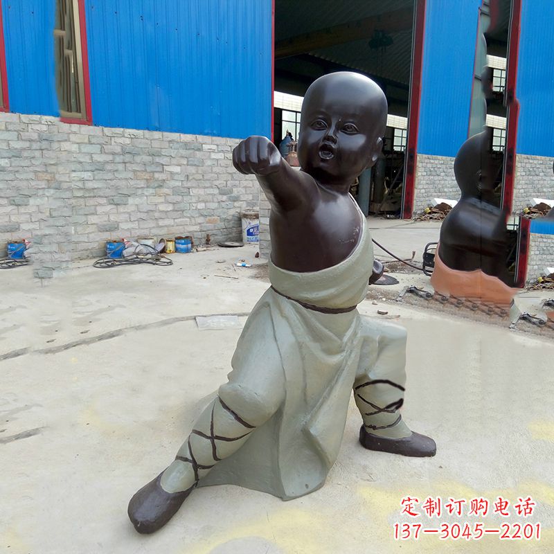绵阳精致和尚铜雕塑