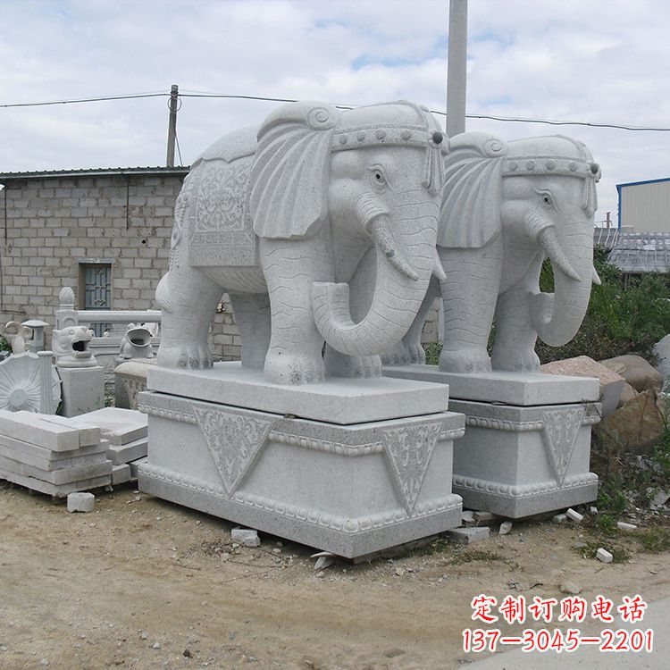 绵阳古典大象石雕--融入古典文化的精美艺术品