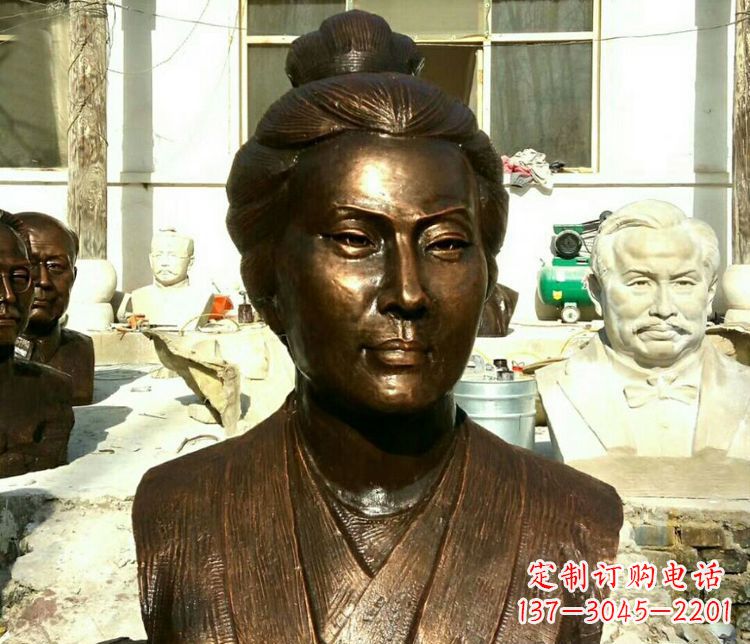 绵阳传承经典，精美雕塑李清照胸像铜雕