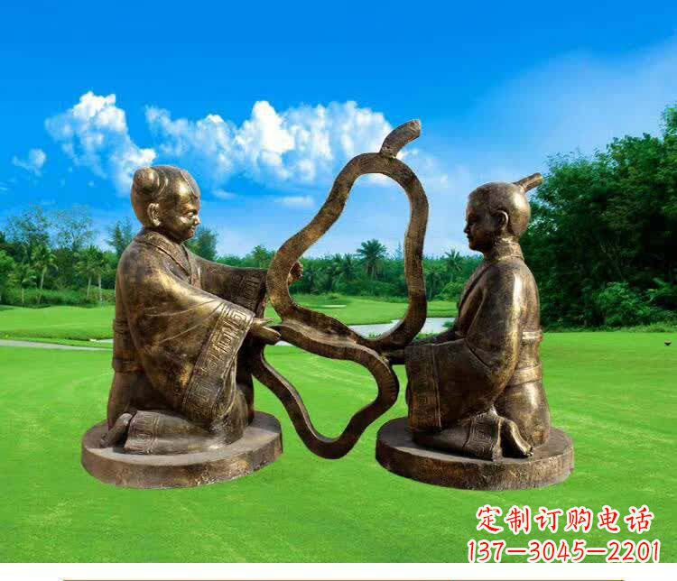绵阳精美古代孔融让梨人物铜雕