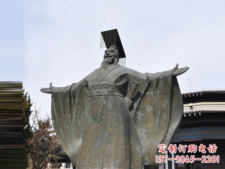 绵阳秦始皇铜雕,象征历史的永恒美丽