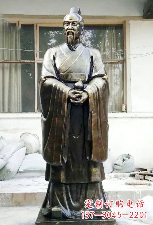 绵阳精美扁鹊铜像,精雕细琢,展现古典之美