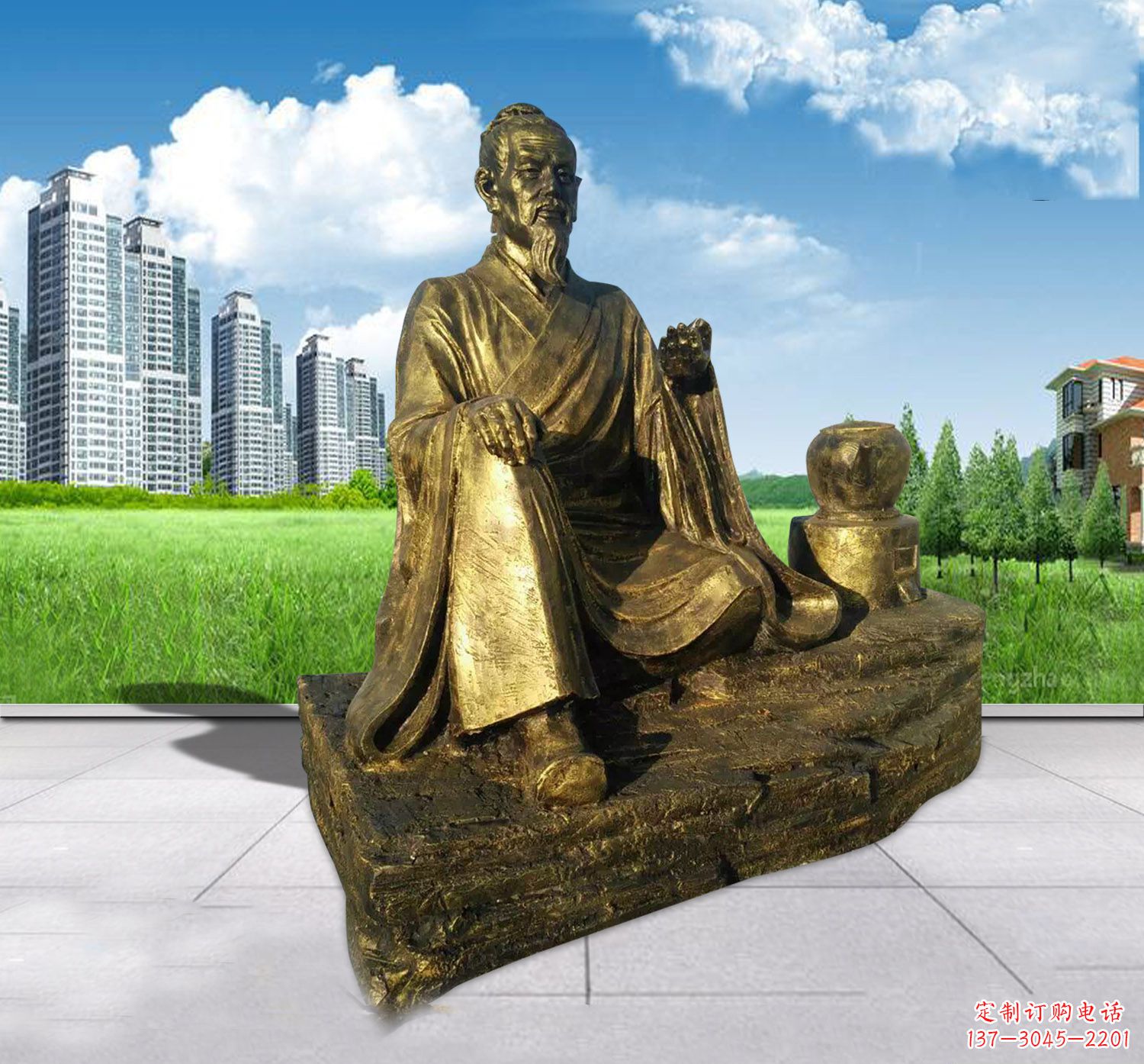 绵阳匠心独运——中领雕塑张仲景铜雕