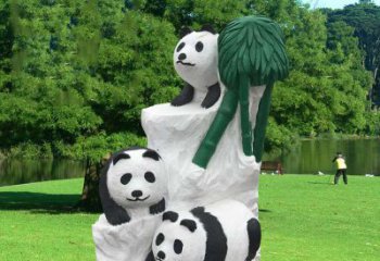 绵阳公园大熊猫雕塑