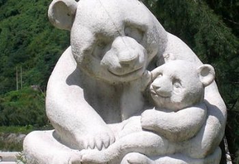 绵阳公园装饰熊猫石雕