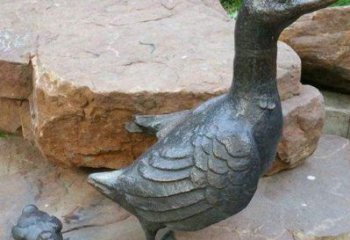 绵阳动物雕塑——精致铜质鸭子雕塑