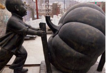 绵阳精致男孩铜雕