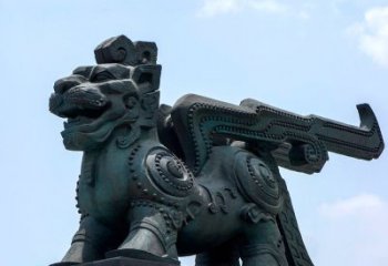 绵阳中领雕塑-铜制獬豸雕塑