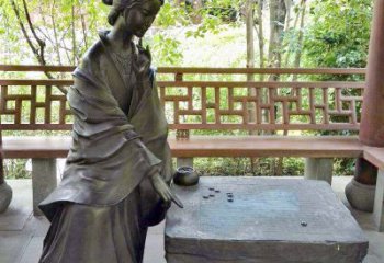 绵阳艺术精灵西施下棋情景雕塑