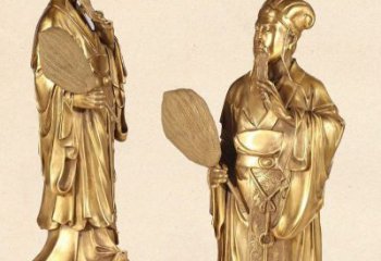 绵阳中领雕塑专业铸造诸葛亮铜雕